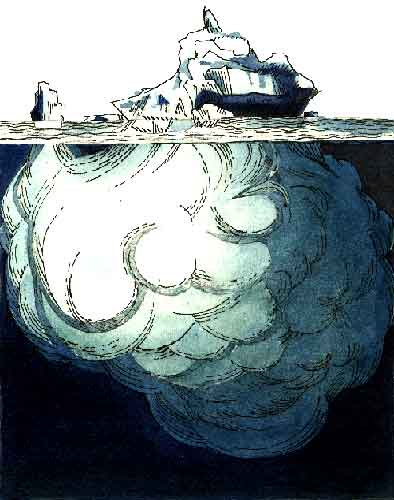 Imagen donde se observa un iceberg