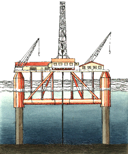 Imagen de una plataforma petrolera