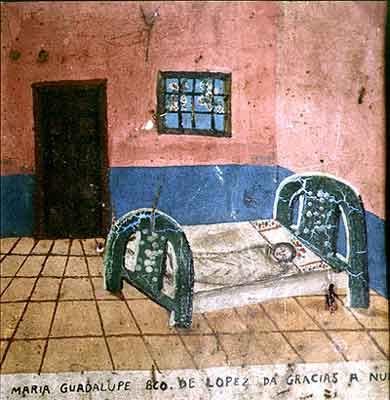 Imagen de un retablo titulado La enferma