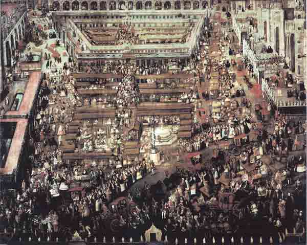 Imagen de una pintura de la Plaza Mayor
