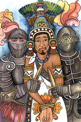 Imagen de Moctezuma cuando lo hicieron preso