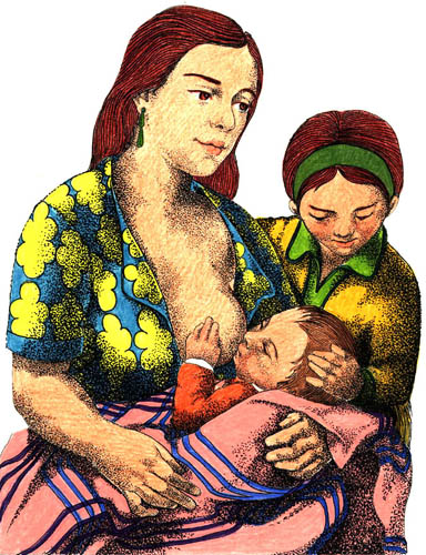 Imagen de una madre alimentando a su beb