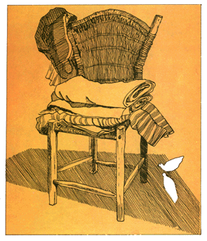 Imagen de una silla con ropa encima