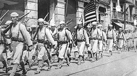 Imagen de tropas estadounidenses en Veracruz