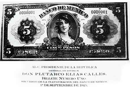 Imagen de un billete emitido por el Banco de Mxico
