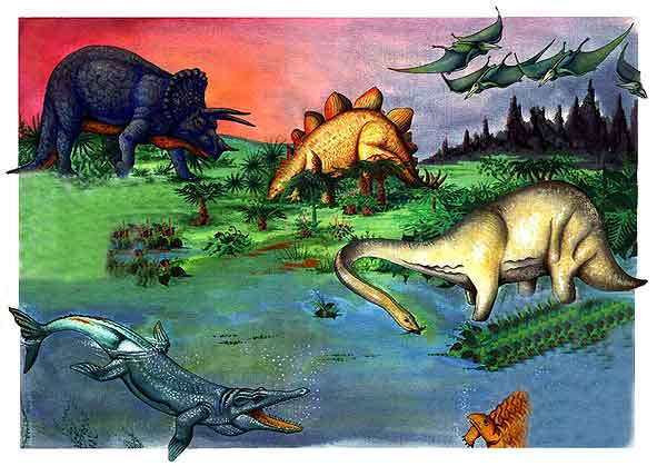 Imagen de reptiles de la prehistoria