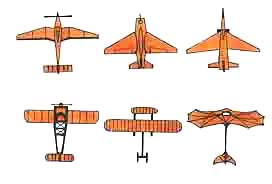 Imagen de varios tipos de aviones