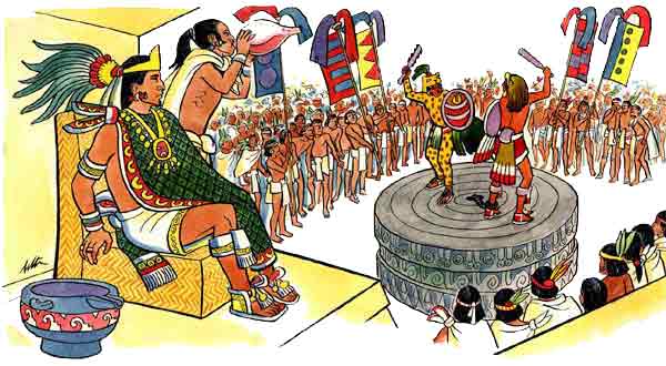 Imagen de una ceremonia azteca