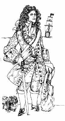 Imagen del pirata Bartolomé Robert mejor conocido como “El Bello”