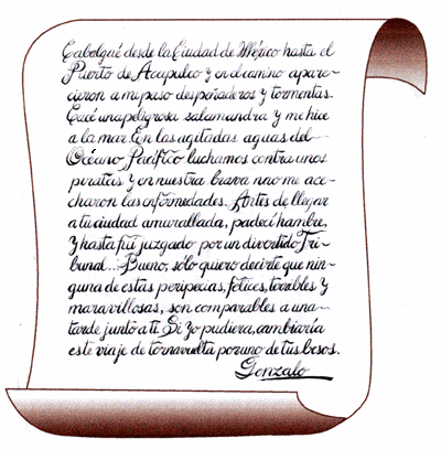 Imagen de la carta escrita por Gonzalo para Alma