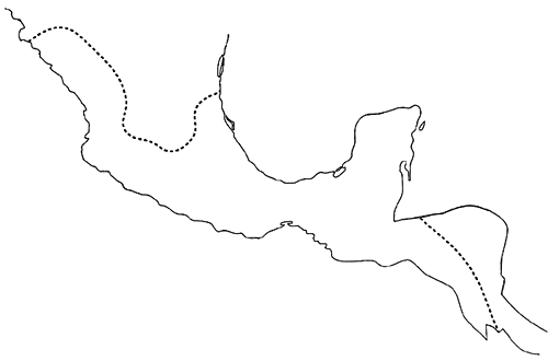 Mapa de la Mesoam�rica de Kirchhoff en 1943.