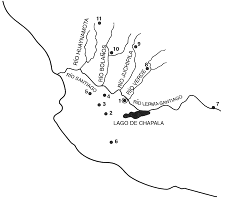 Mapa que muestra 1 1 posibles rutas de penetración de la cultura de Chupícuaro.