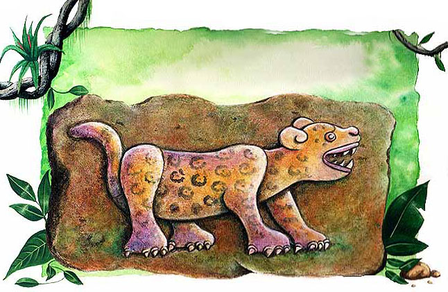 En esta imagen vemos un jaguar. Existe una leyenda mesoamericana que dice que el &uacute;nico rey de la selva era el jaguar.